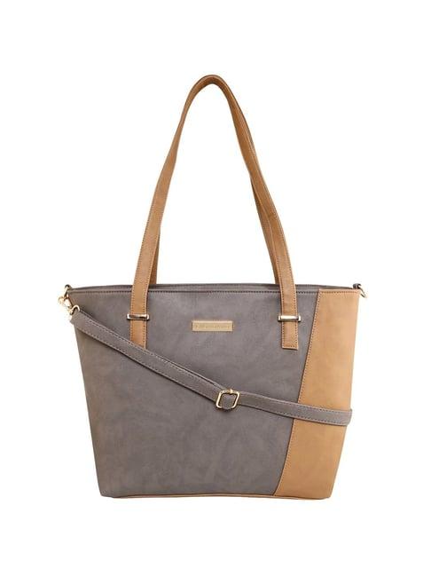 giordano grey color block medium shoulder handbag