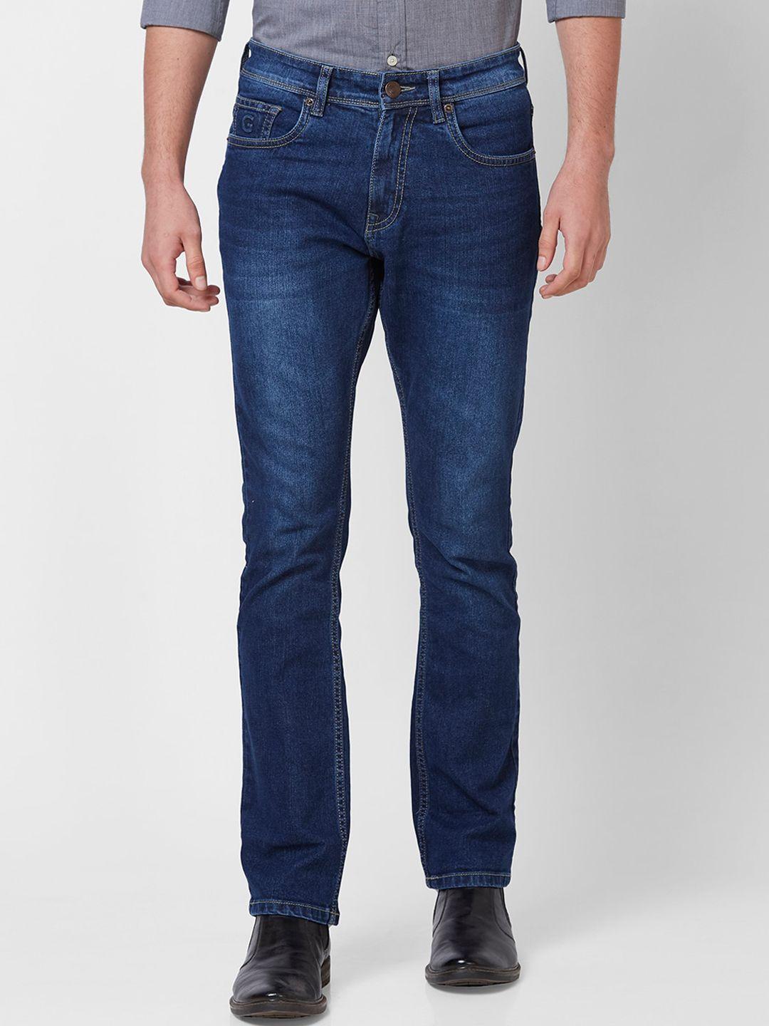 giordano men blue slim fit light fade stretchable jeans