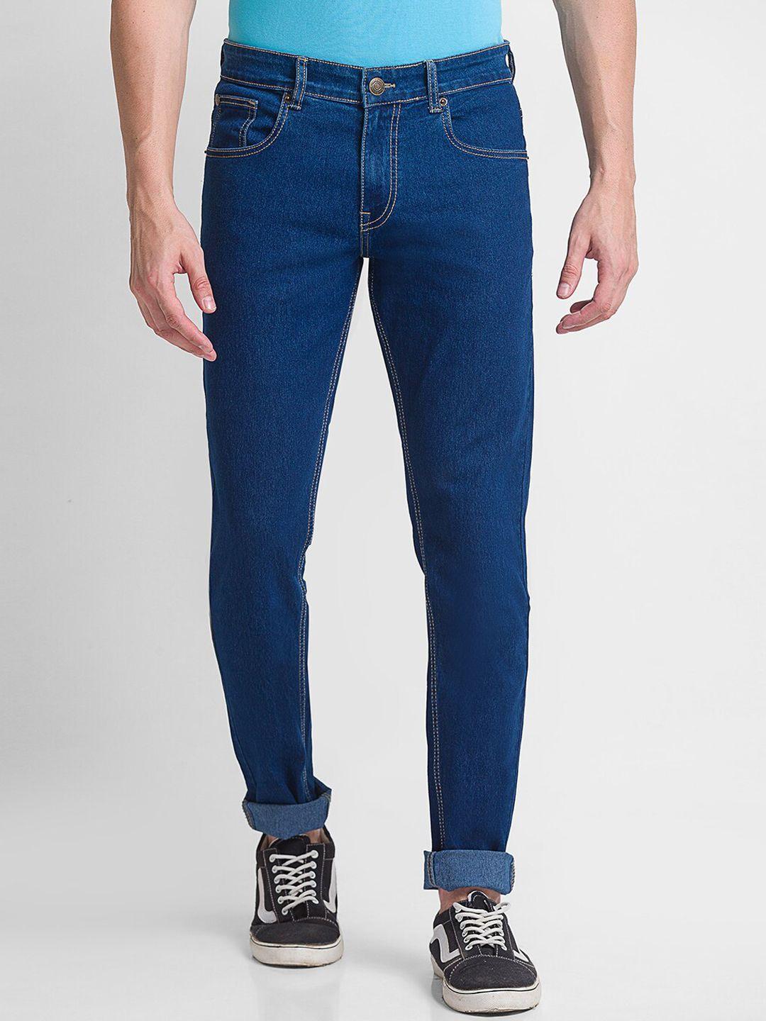 giordano men blue slim fit stretchable jeans