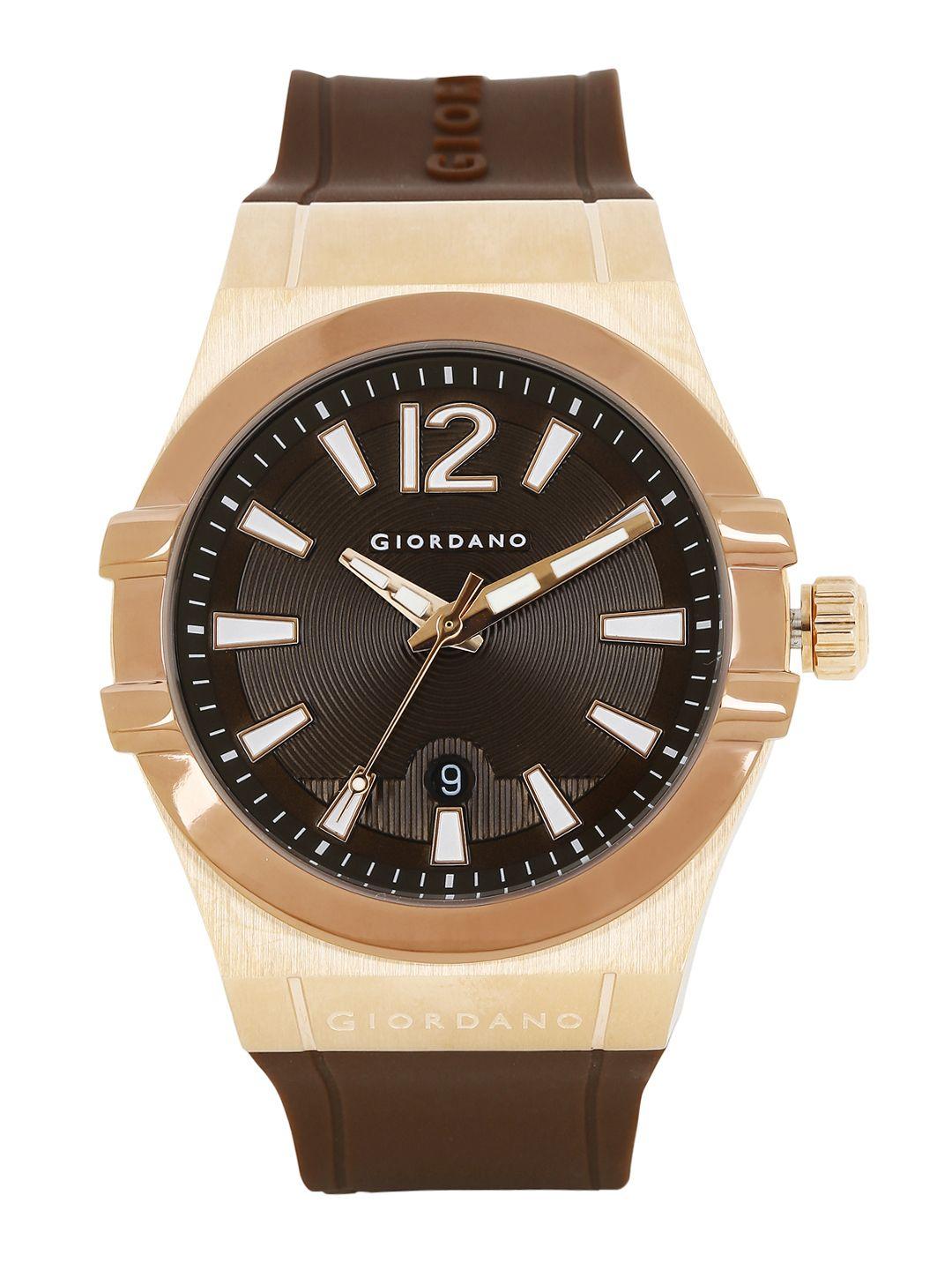 giordano men brown dial watch 1749-07