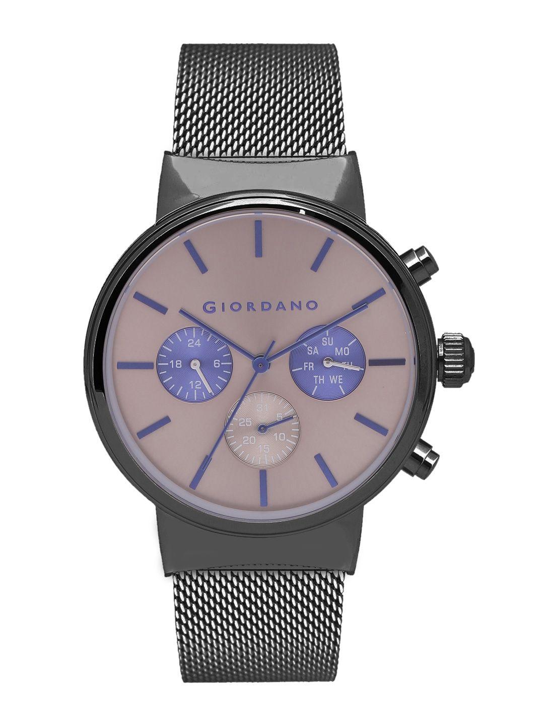 giordano men copper-toned analogue watch 1843-55