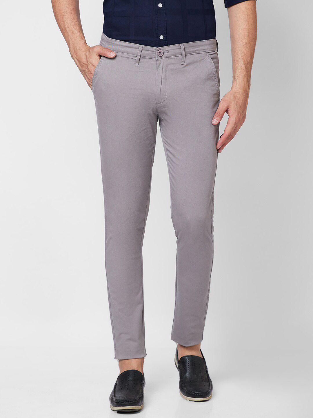 giordano men mid-rise slim fit chinos trousers