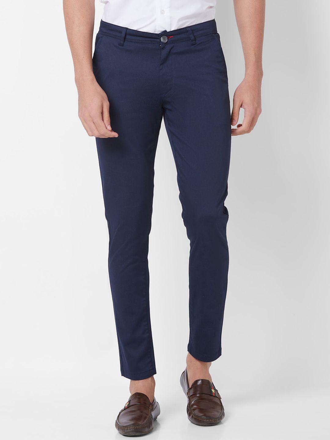 giordano men slim fit mid-rise chinos trousers