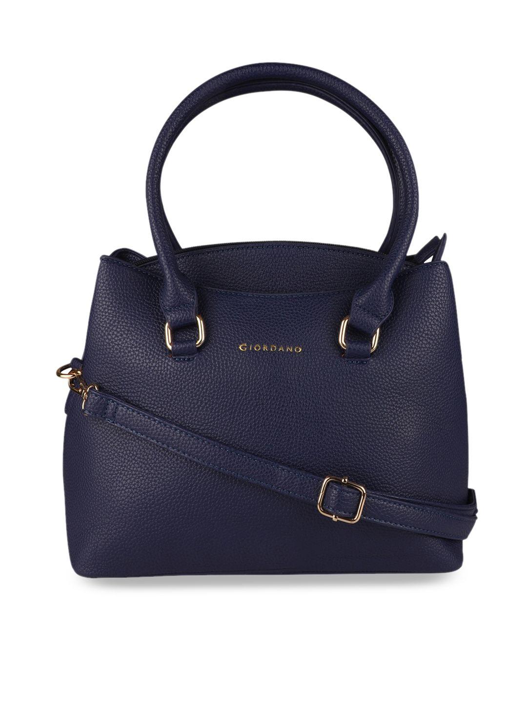 giordano navy blue solid shoulder bag