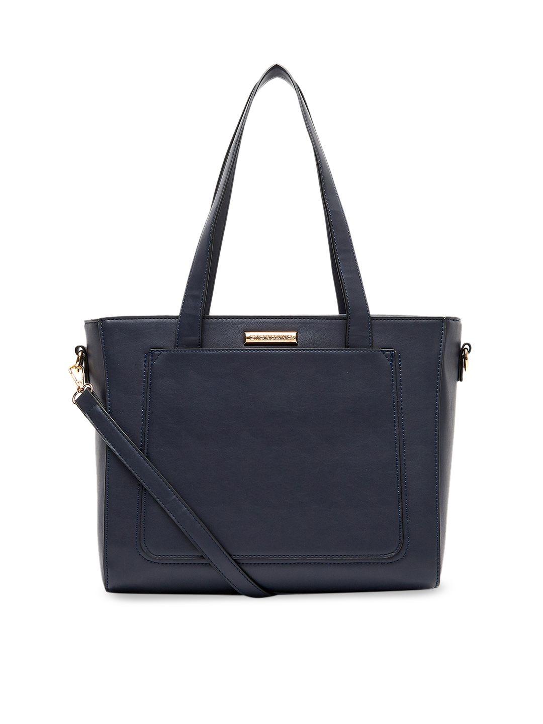 giordano navy blue solid tote bag