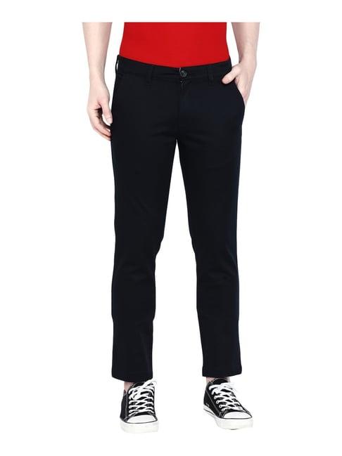 giordano navy cotton regular fit chinos