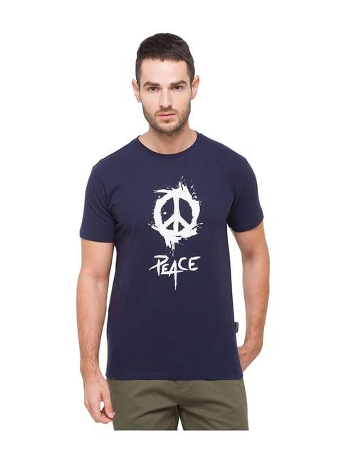 giordano navy round neck cotton t-shirt