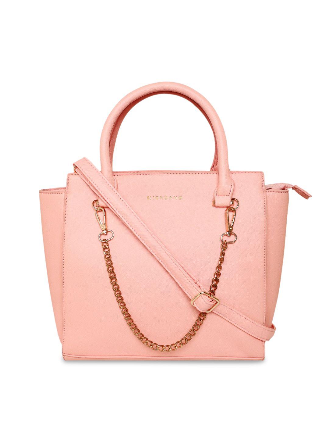 giordano pink pu structured handheld bag
