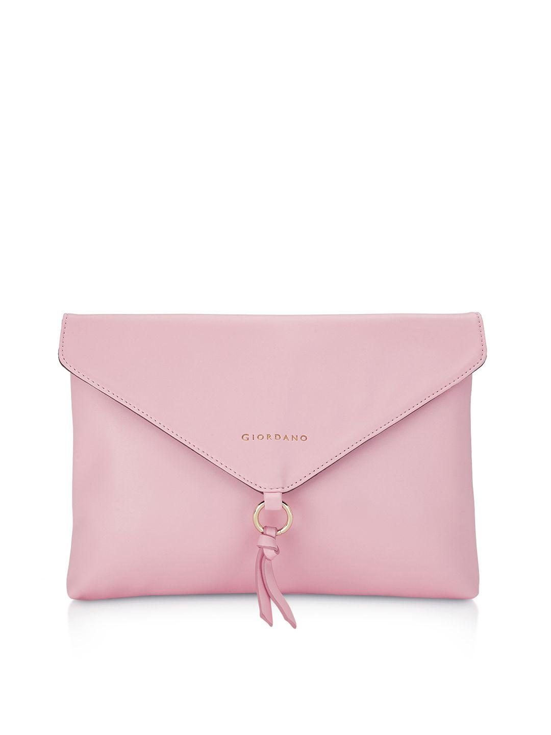 giordano pink solid envelope clutch