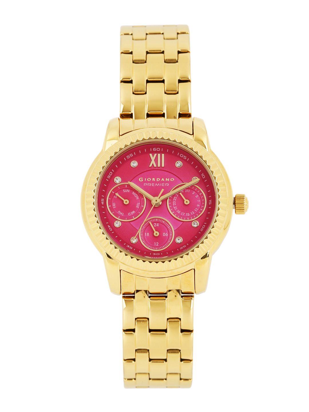 giordano premier women pink dial watch p2045-22