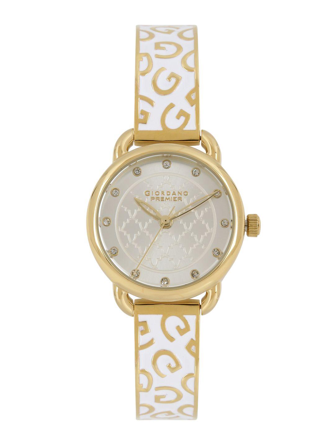 giordano premier women silver-toned dial watch p2050-44