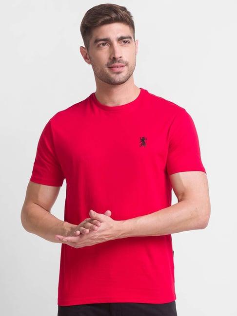 giordano red slim fit crew t-shirt