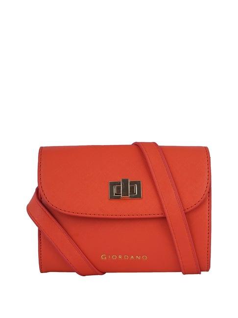 giordano refresh ss19 red solid medium sling handbag
