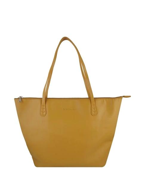 giordano refresh ss19 yellow solid medium tote handbag