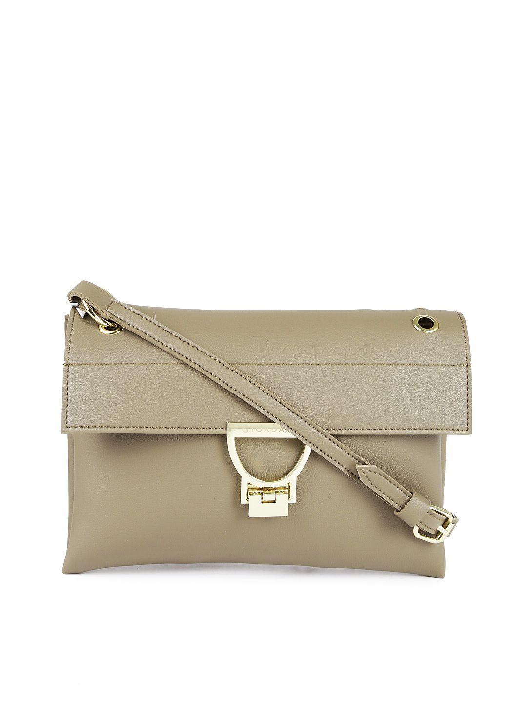 giordano taupe solid sling bag