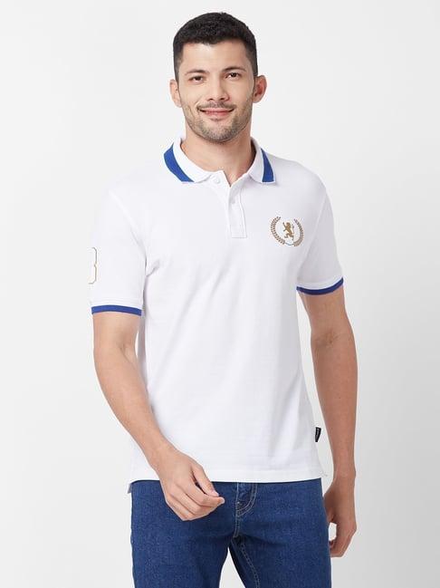 giordano white slim fit polo t-shirt