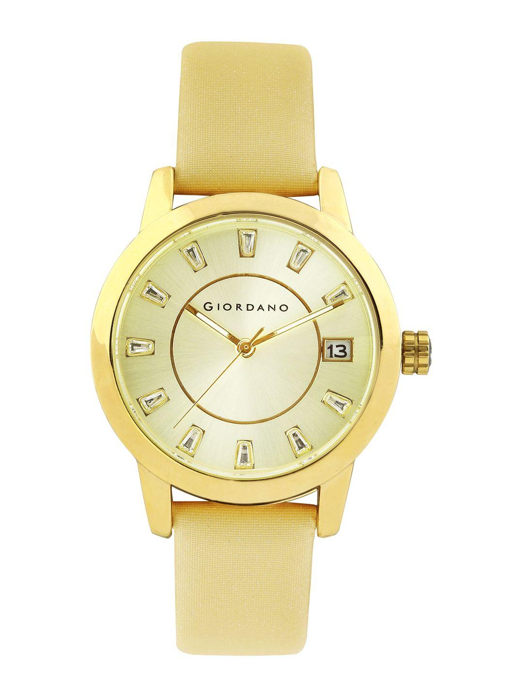 giordano women muted gold-toned dial watch a2026-03