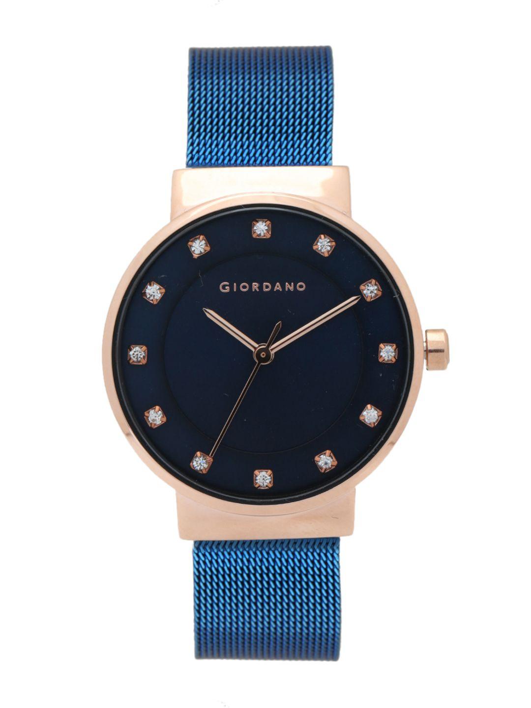 giordano women navy analogue watch a2062-66