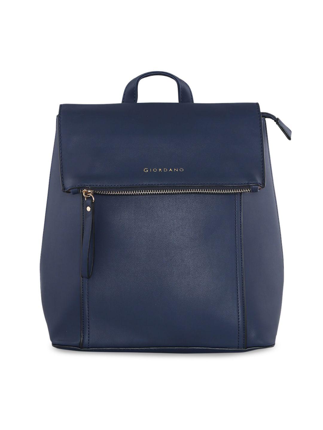 giordano women navy blue solid backpack