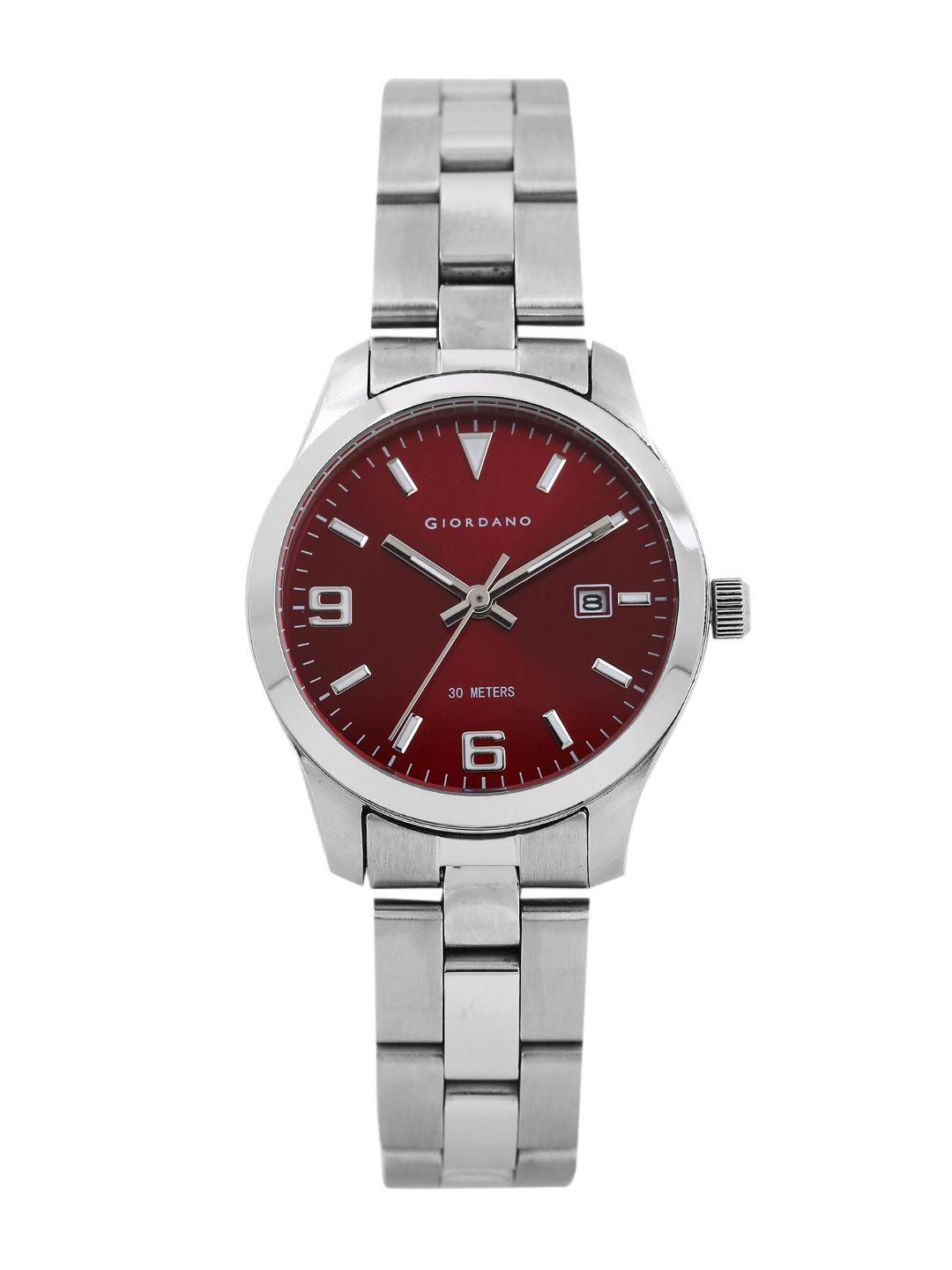 giordano women red analogue watch p2061-44