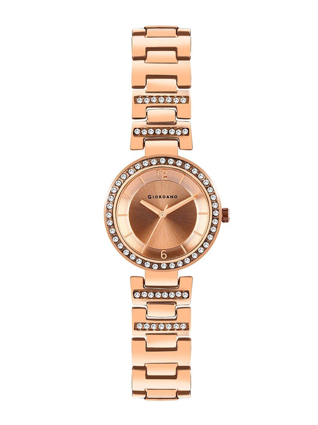 giordano women rose gold analogue watch gd4051-33