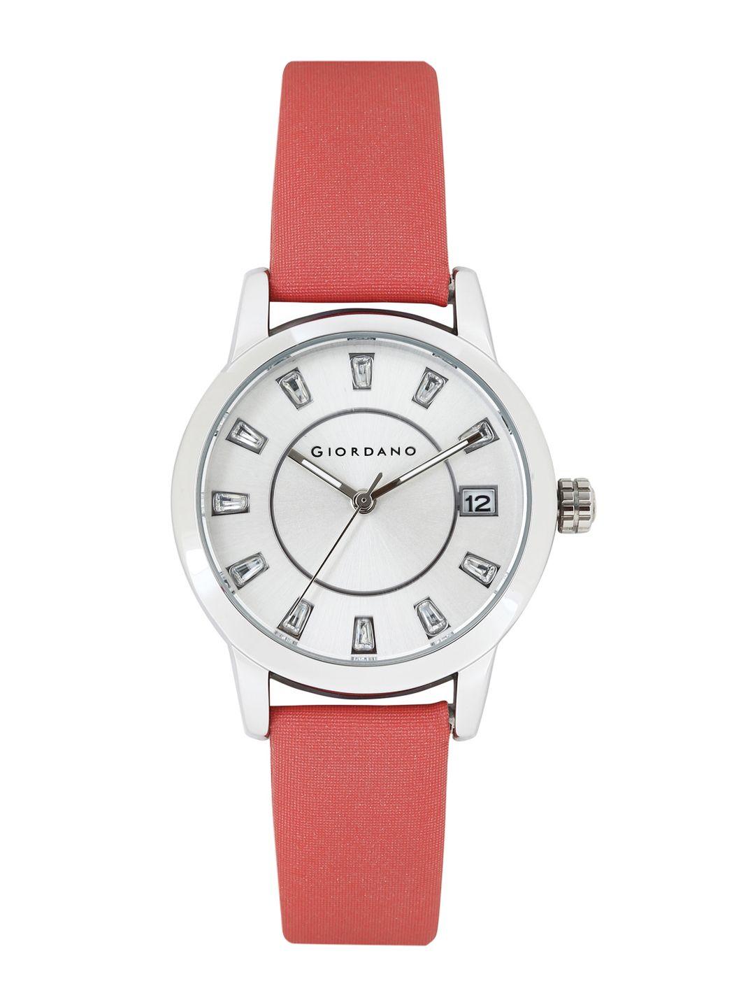 giordano women silver-toned dial watch a2026-01