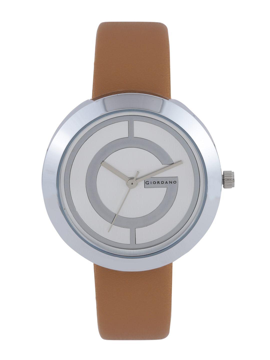 giordano women silver-toned dial watch a2042-01