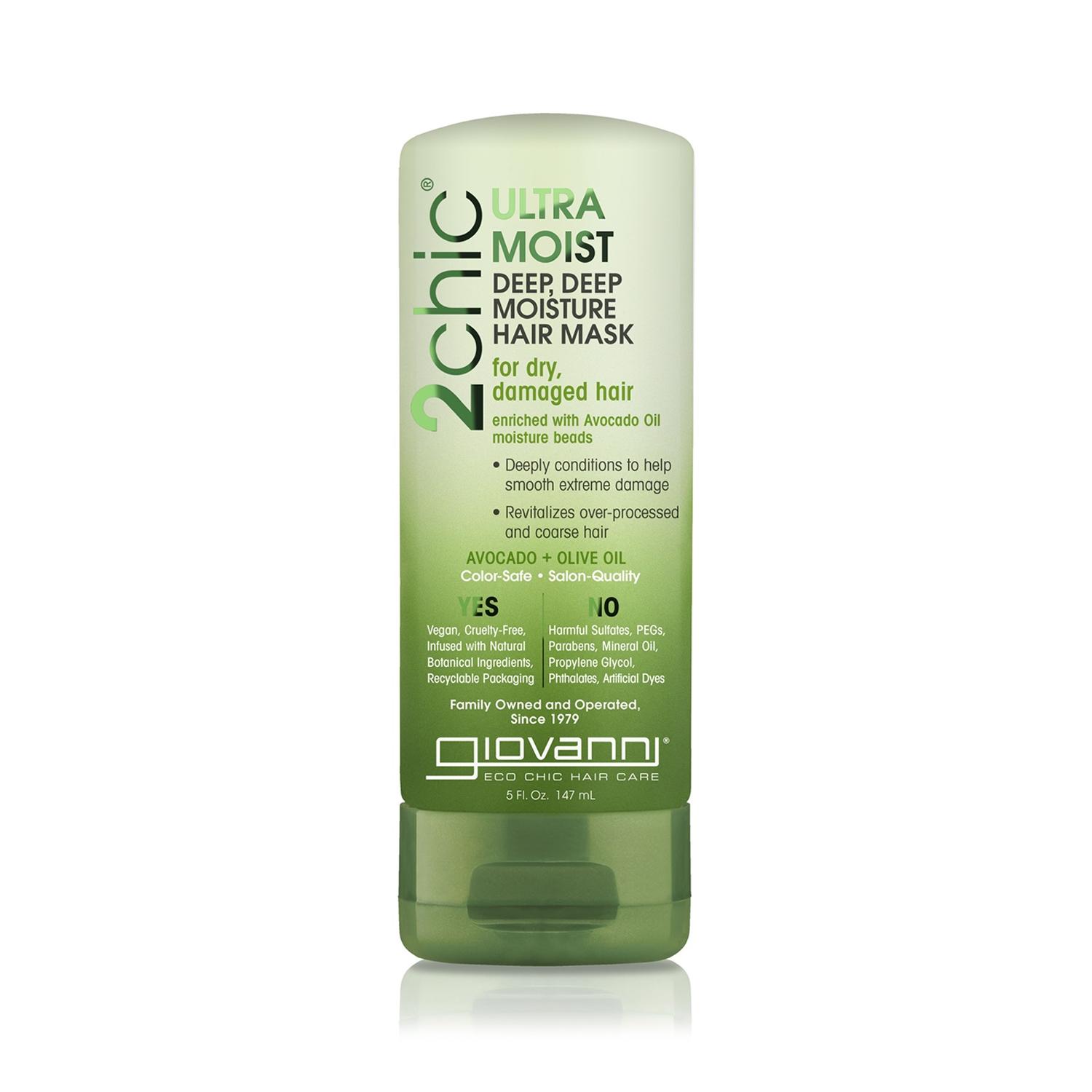 giovanni organic 2chic olive oil & avocado ultra - moist deep moisture hair mask (147ml)