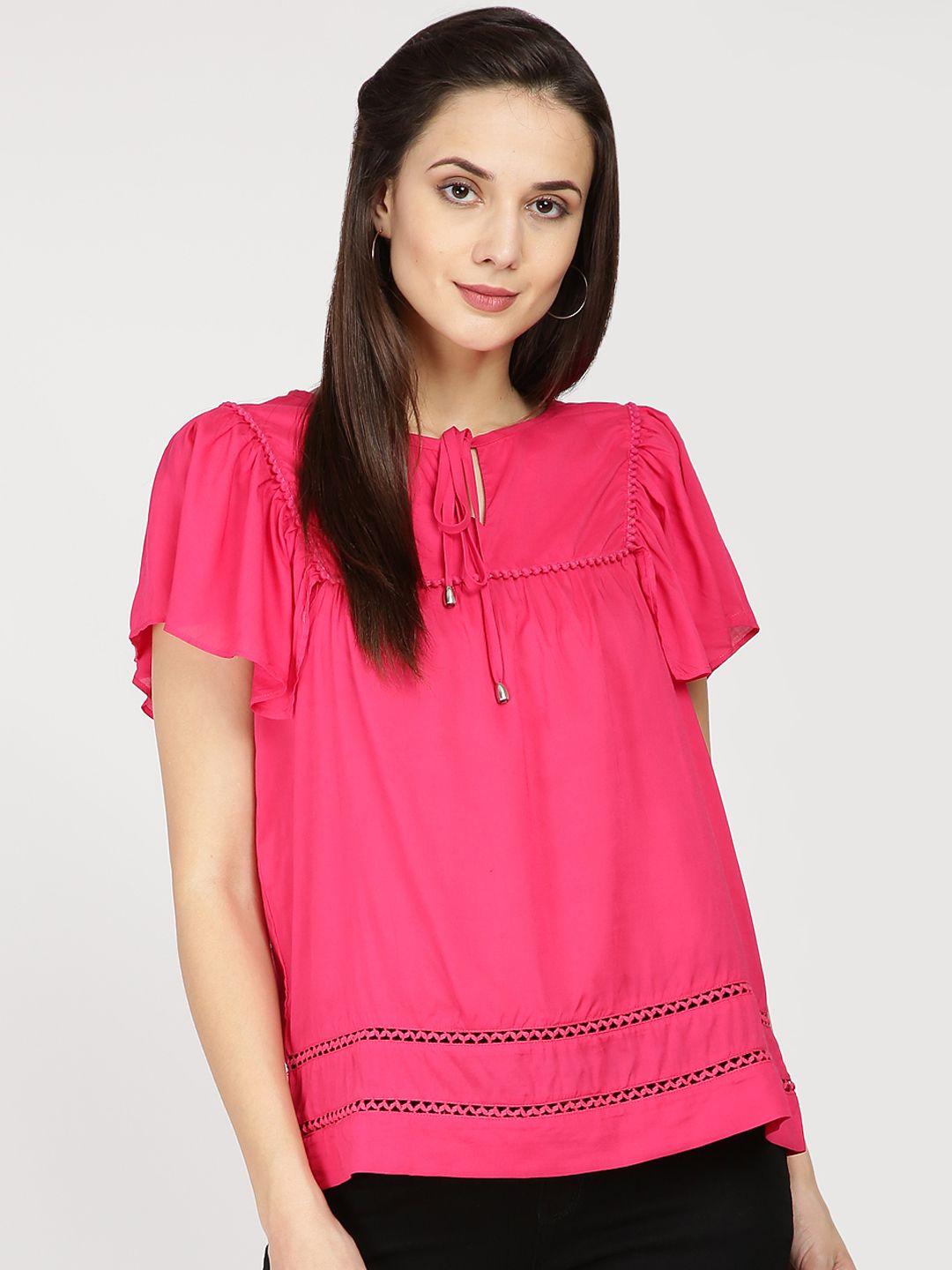gipsy women pink solid top