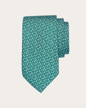 giraffe print silk tie