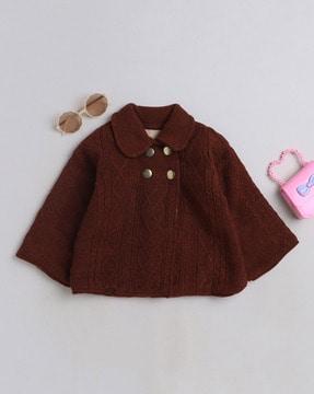 girl knitted cardigan with button placket