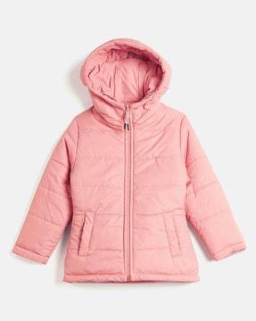girl reversible hoodie jacket with zip closure