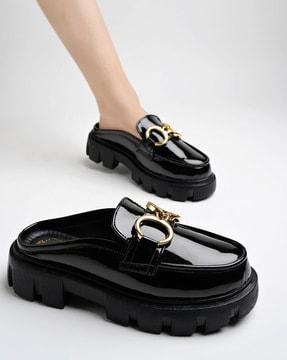 girl slip-on heeled shoes