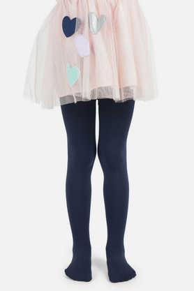 girl's spandex stretch fit tights pantyhose stockings - navy
