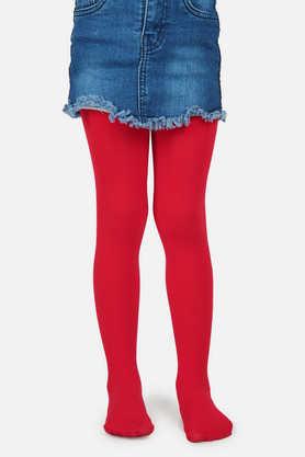 girl's spandex stretch fit tights pantyhose stockings - red
