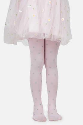girl's spandex high denier pantyhose stockings - baby pink