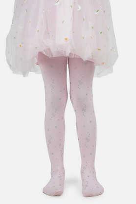 girl's spandex high denier pantyhose stockings - baby pink