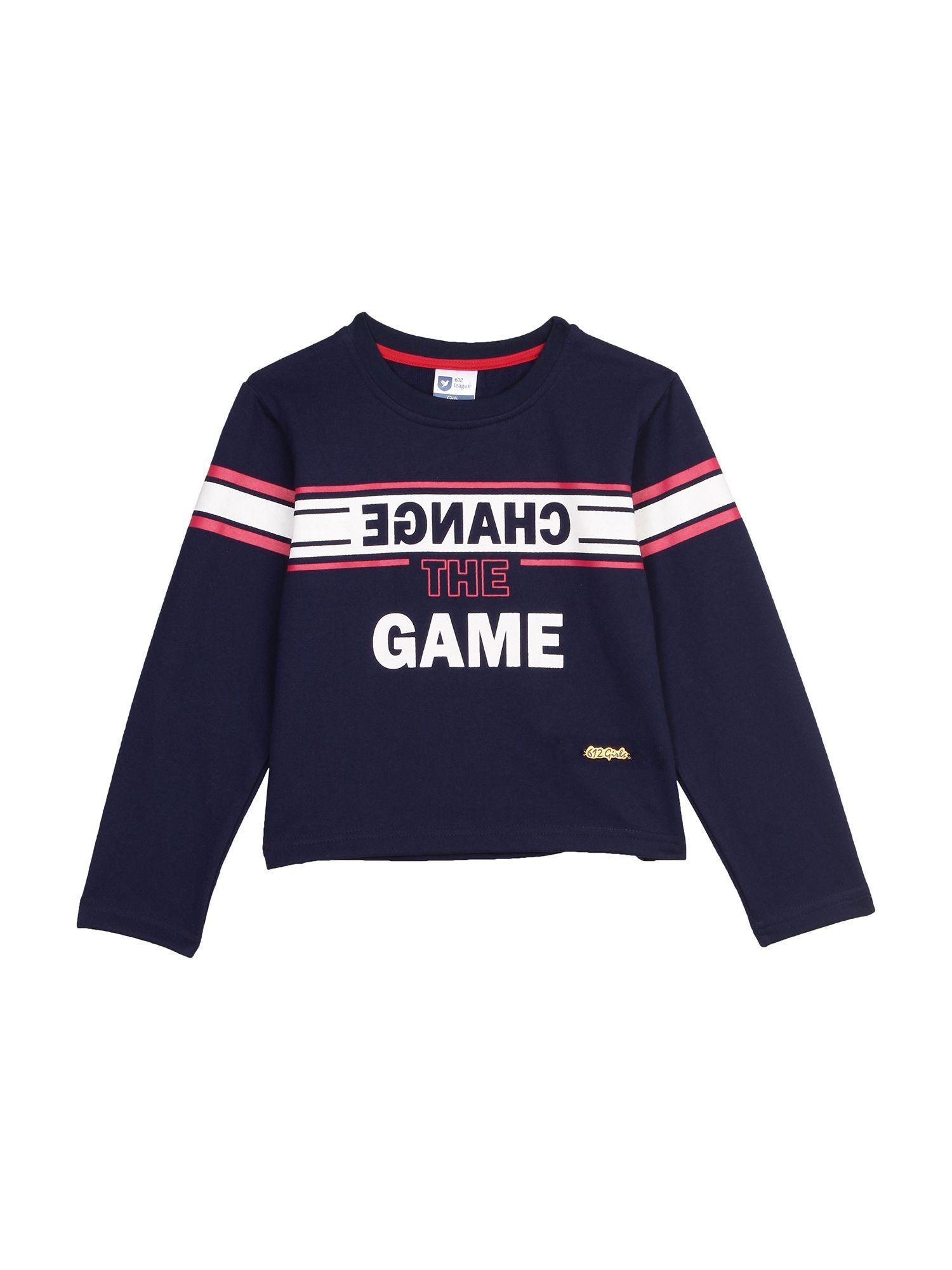 girl's sweater in navy color