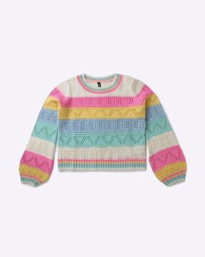 girl colourblock cardigan