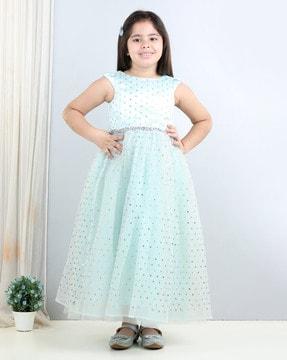 girl embellished fit & flare dress