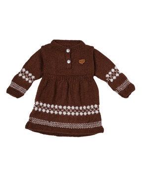 girl embroidered sweater dress