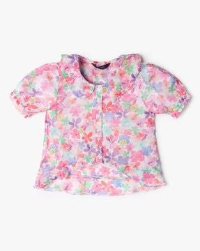 girl floral print relaxed fittop