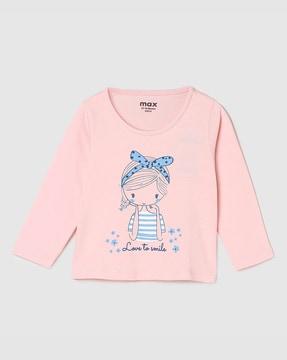 girl graphic print regular fit t-shirt