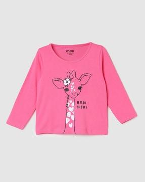 girl graphic print regular fit t-shirt