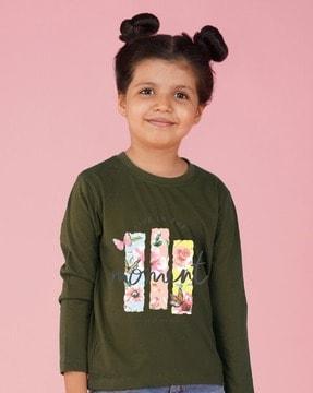 girl graphic print regular fit t-shirt