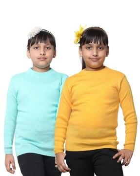 girl pack of 2 ribbed pullovers