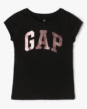 girl printed round-neck t-shirt