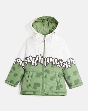 girl reversible hoodie jacket with zip closure