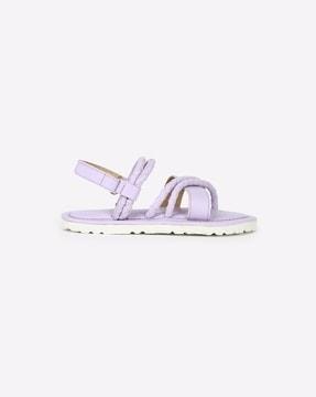 girl slip-on sandals with velcro fastening