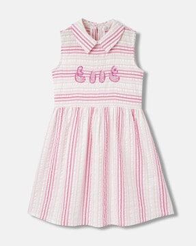 girl striped a-line dress